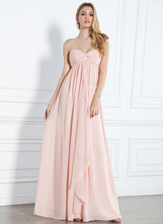 Imperium Sweetheart Gulv lengde Chiffon Festkjoler med Frynse (017004359)