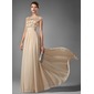 A-Line/Princess Scoop Neck Floor-Length Chiffon Prom Dress With Ruffle Beading (018005069) A-Line/Princess Scoop Neck Floor-Length Chiffon Prom Dress With Ruffle Beading (018005069)